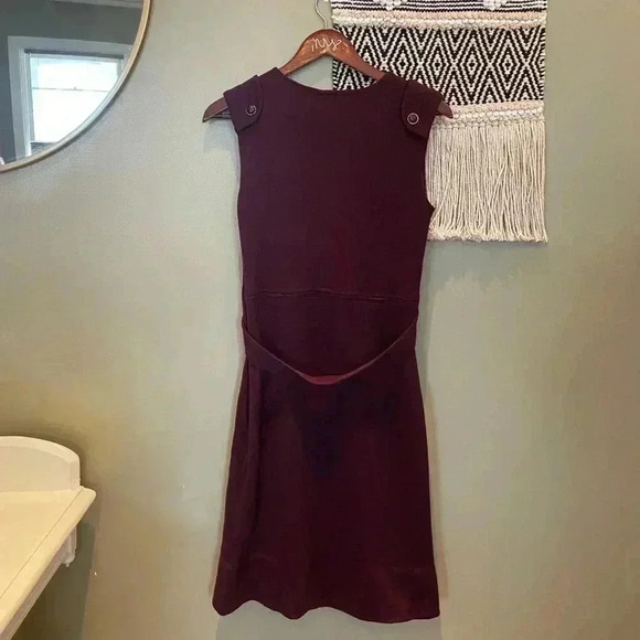 TORY BURCH BURGUNDY DRESS S - Picture 3 of 10